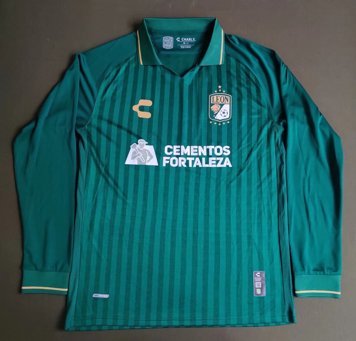 AAA Quality Club Leon 23/24 Special Green Long Soccer Jersey